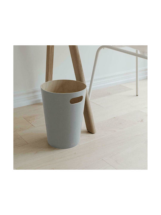 Umbra Woodrow Office Wooden Waste Bin 7.5lt Gray 23x9x28cm