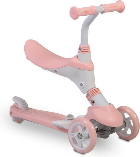 Byox Kids Scooter Tristar 3-Wheel with Seat for 3+ Years Pink