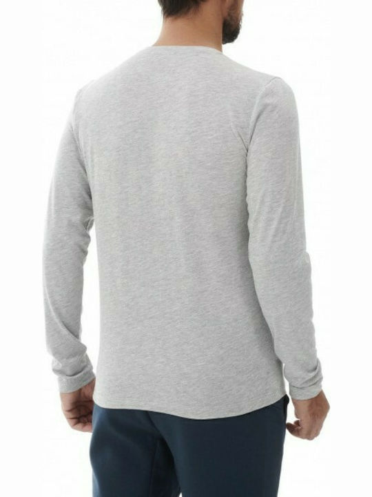 Millet Overlap Men's Long Sleeve Blouse Gray