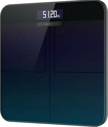 Amazfit Smart Scale Smart Badezimmerwaage mit Körperfettmessung in Schwarz Farbe