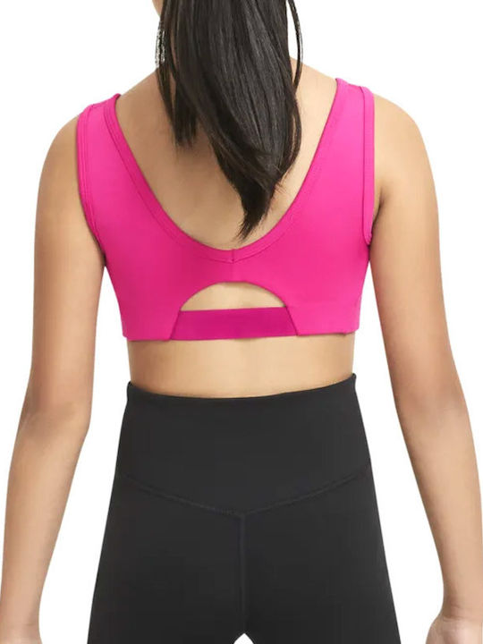 Nike Swoosh Luxe Παιδικό Μπουστάκι Dri-Fit Φούξια