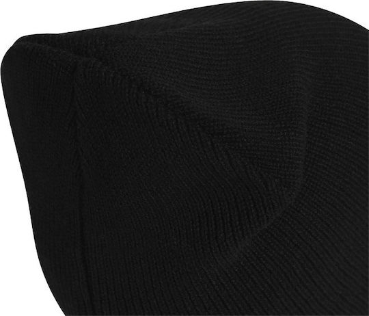 Performance Beanie Unisex Beanie with Rib Knit in Black color