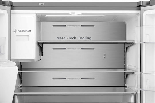 Hisense Side-by-Side Kühlschrank 585Es Total NoFrost H178.5xB91.2xT72.5cm. Inox RQ760N4AIF