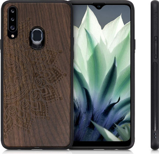 KWmobile Задна корица Дърво Кафяв (Galaxy A20s)