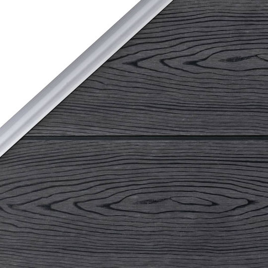 vidaXL Fence Panel Grey 90 x (100 - 180) cm from WPC Fence Panel from WPC in Gray Color 90cm x 1.8m