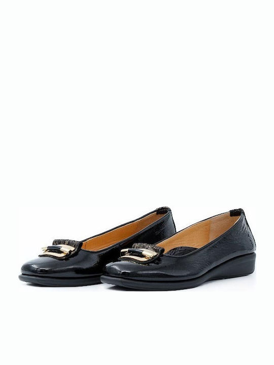 2172-334 Patent Leather Women's Loafers in Black Color E-2172