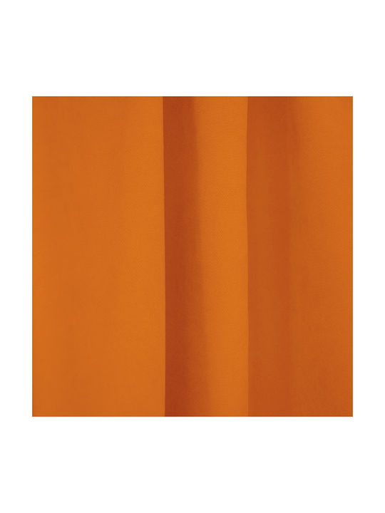 Lino Home Vorhang mit Bleistiftfalten Renas Orange 140x280cm