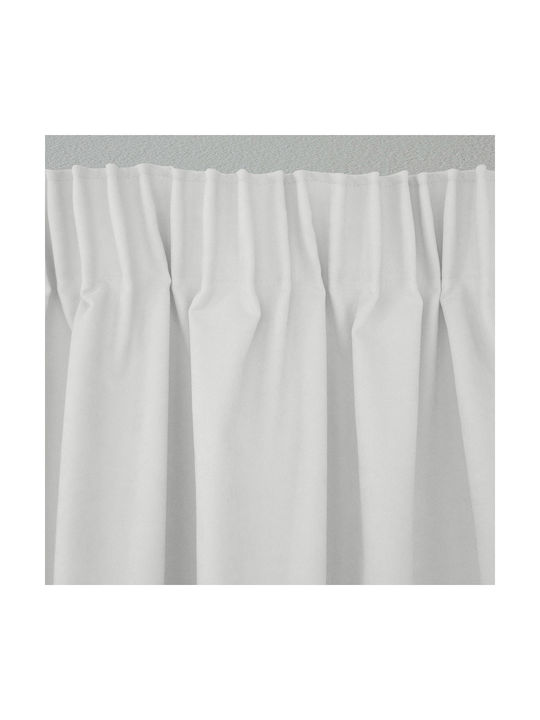 Lino Home Curtain with Pencil Pleat Renas Off White 140x280cm