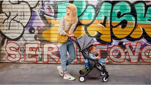 Lionelo Julie One Baby Stroller Suitable for Newborn Black 6.65kg 1658920