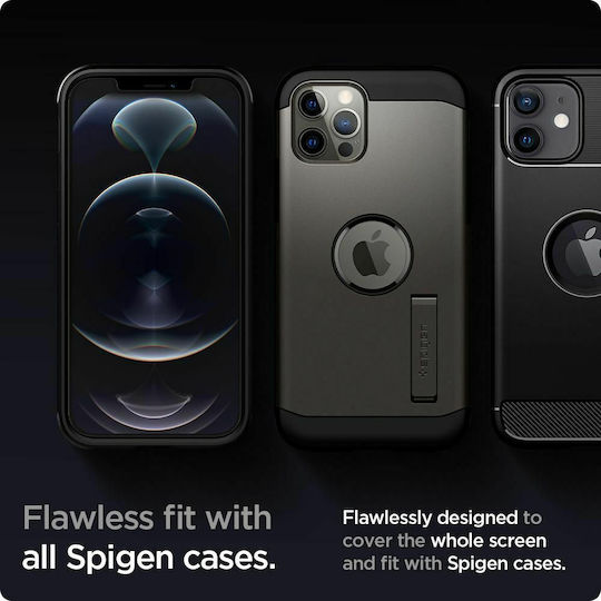 Spigen GLAS.tR EZ Fit Закалено стъкло 2бр (iPhone 12 mini)
