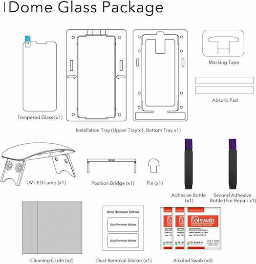 Whitestone 3D Закалено стъкло за цялото лице (Galaxy S8+)