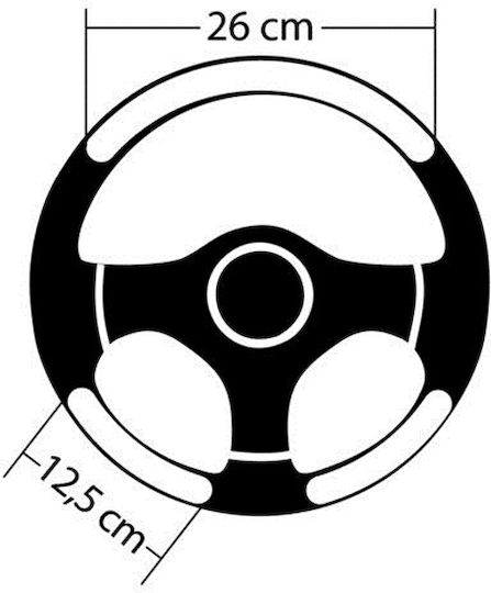Lampa Pro-Wheel Steering Wheel Decoration Plastic Steering Wheel Cover Φ36/39 cm in Black Color