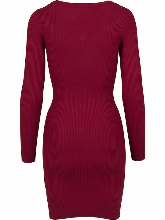 Mini Evening Dress Burgundy