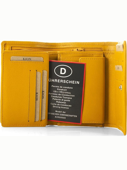 350 Small Leather Women's Wallet Classic Yellow