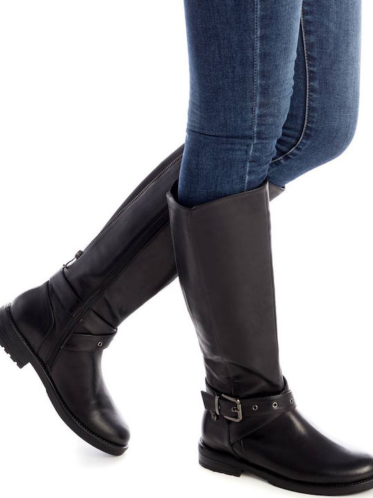 Women's Boots with Zipper Black