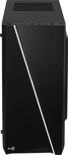 Aerocool Cylon Mini Tempered Glass Gaming Mini Tower Κουτί Υπολογιστή με Πλαϊνό Παράθυρο και RGB Φωτισμό Μαύρο