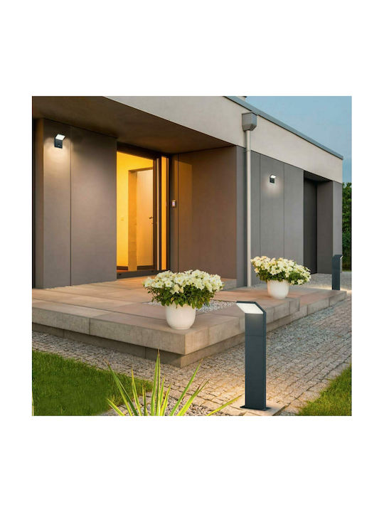 Trio Lighting Pearl Small Post Outdoor Floor Lamp 9W with Warm White Light IP54 Black