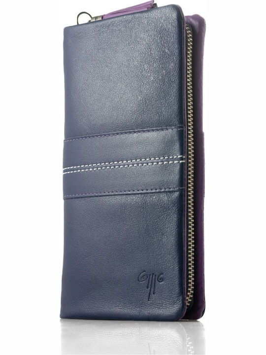 125M Large Leather Women's Wallet Purple