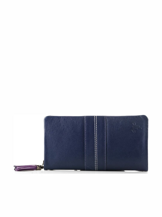 125M Large Leather Women's Wallet Purple