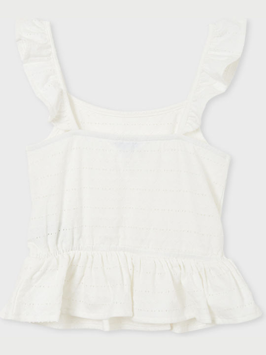 Mayoral Kids Blouse Sleeveless White