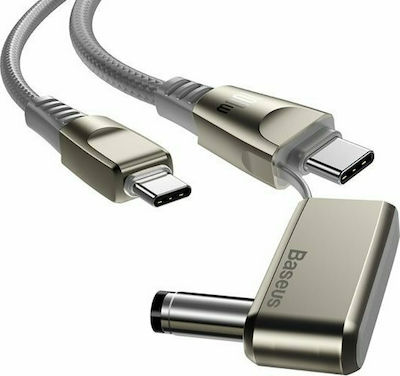 Baseus Braided USB to Type-C/ DC Cable Γκρι 2m (CA1T2-A0G)