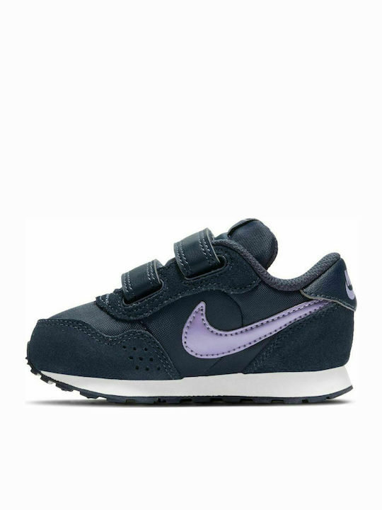 Nike Παιδικά Sneakers MD Valiant TDV με Σκρατς Thunder Blue / White / Purple Pulse