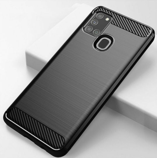 Powertech Back Cover Silicon Negru (Galaxy A21s)