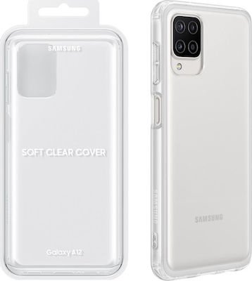 Samsung Clear Cover Umschlag Rückseite Silikon Transparent (Galaxy A12) EF-QA125TTEGEU