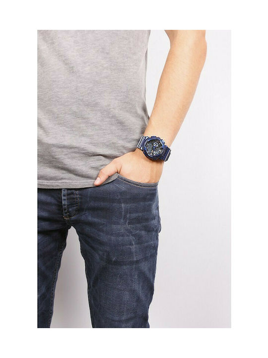 Casio G-Shock Digital Ceas Cronograf Baterie cu Albastru Curea de cauciuc