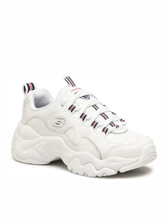 Skechers D'Lites 3.0 Femei Chunky Sneakers Albe