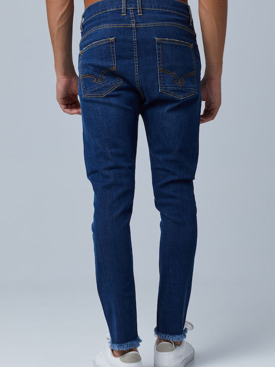 High Rise Denim Pants With Vintage Wash | Aristoteli Bitsiani