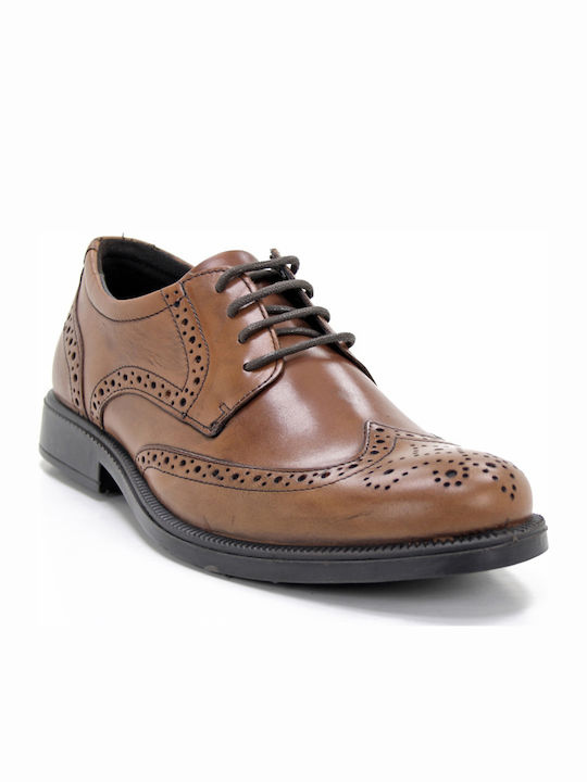 Leder Herren Oxfords Tabac Braun