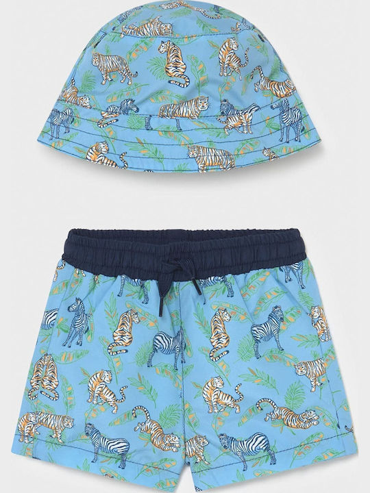 Mayoral Kinder Badeanzug Badeshorts mit Hut Hellblau