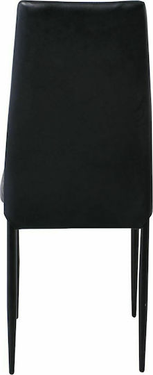 Jetta-I Dining Room Artificial Leather Chair Black 42x49x98cm 4pcs