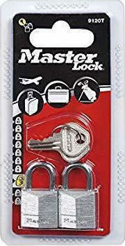 Master Lock 9120EURT Aluminum Padlock Brass with Key Set 20mm 2pcs