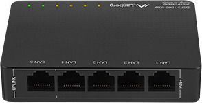 Lanberg DSP3-1005-60W Unmanaged L2 PoE+ Switch με 5 Θύρες Gigabit (1Gbps) Ethernet