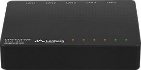 Lanberg DSP3-1005-60W Unmanaged L2 PoE+ Switch με 5 Θύρες Gigabit (1Gbps) Ethernet