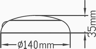 Eval Πλαφονιέρα 20Led με Διακόπτη 03853