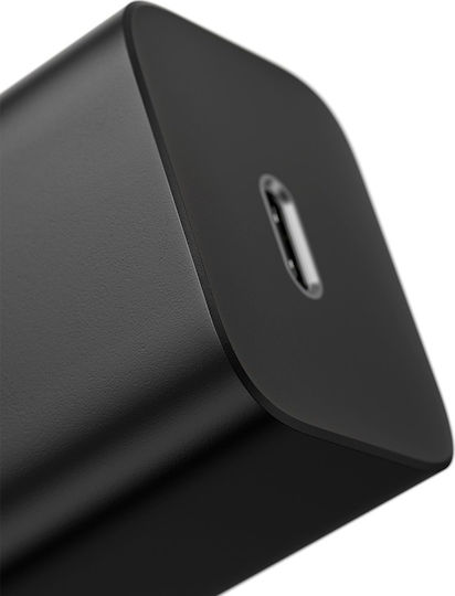 Baseus Charger with USB-C Port and Cable USB-C - Lightning 20W Power Delivery Blacks (Super Si)