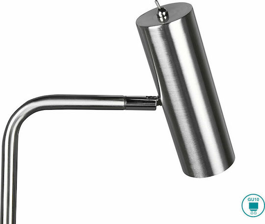 Trio Lighting Marley Floor Lamp H151xW45cm. with Socket for Bulb GU10 Silver