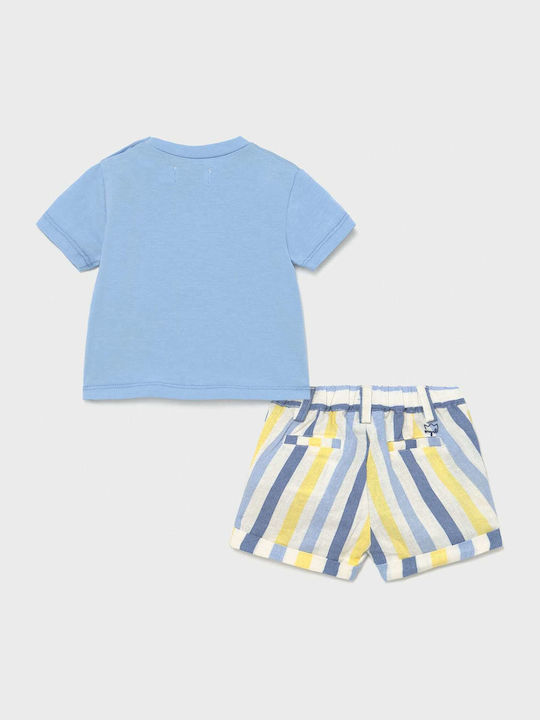 Mayoral Kids Set with Shorts Summer 2pcs Light Blue Σετ Βερμούδα Με Μπλουζάκι