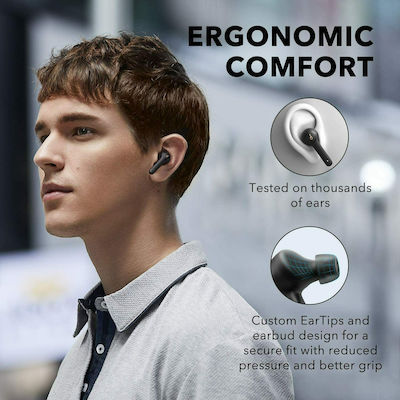 Soundcore by Anker Life P2 In ear Bluetooth хендсфри Слушалки с Устойчивост на Пот и Кутийка за Зареждане Черен