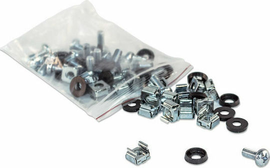 Intellinet Set 50xM6 Cage Nuts - 50xM6 Screws - 50xplastic Washers
