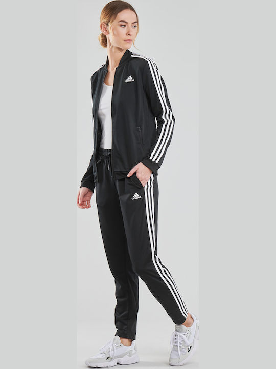 Essentials 3 Stripes Σετ Φόρμας Μαύρο