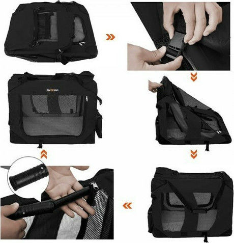 Feandrea Tasche für Hunde Schwarz L50xB35xH35cm.