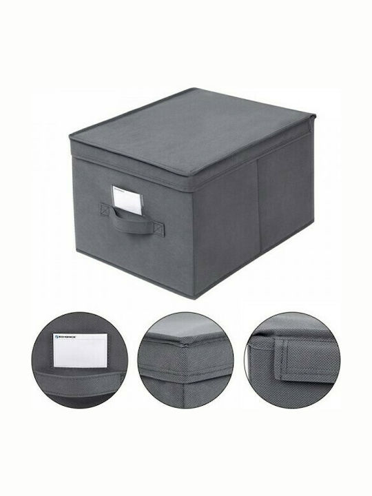 Songmics Текстилна Кутия За Съхранение Сива 30x40x25см 3 Бройки