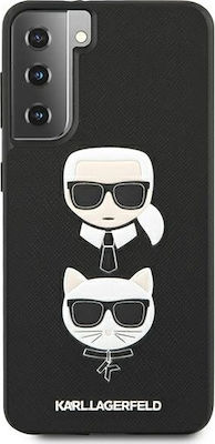 Karl Lagerfeld Hardcase Saffiano Ikonik Karl&Choupette Head Synthetic Back Cover Black (Galaxy S21+ 5G)