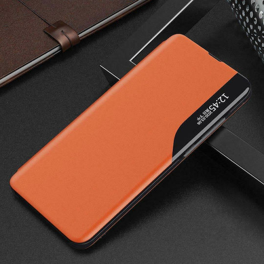 Hurtel Eco Leather View Wallet Synthetic Leather Orange (Huawei Y6p)