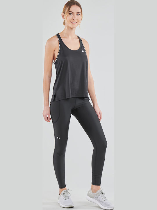 Heat Gear Running Women's Long Firming Shiny & High Waist Black Leggings