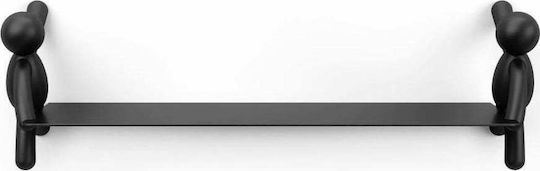 Wall Shelf Buddy Black 46x9x14cm